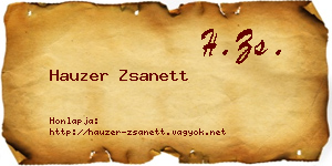 Hauzer Zsanett névjegykártya