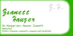 zsanett hauzer business card